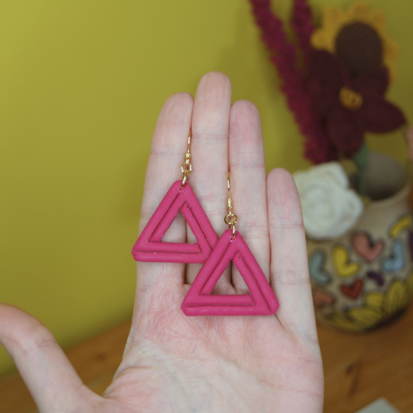 Optical Illusion Triangle Dangles