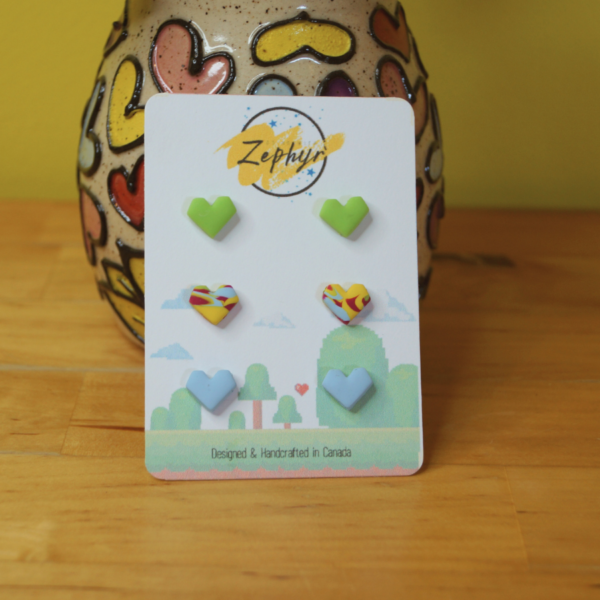 Geometric Heart Studs - Image 8