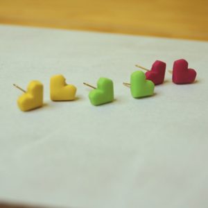 Geometric Heart Studs