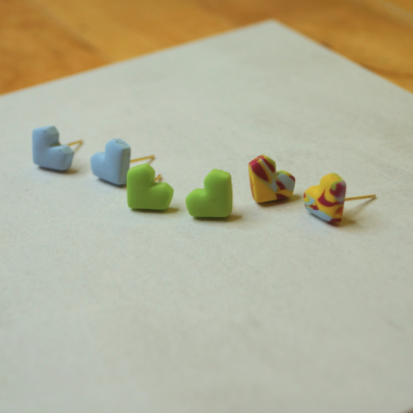 Geometric Heart Studs - Image 6