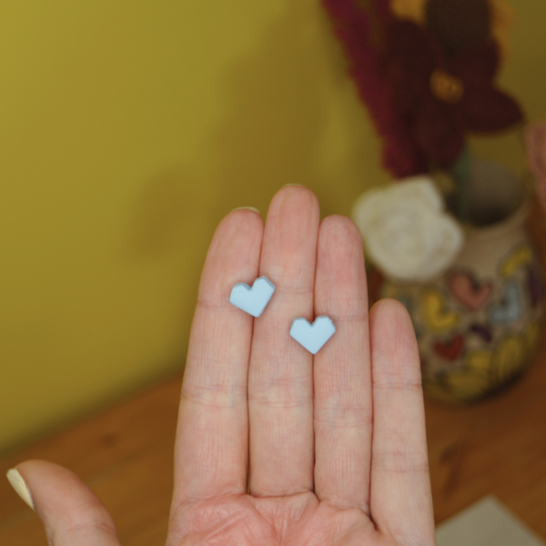 Geometric Heart Studs - Image 7