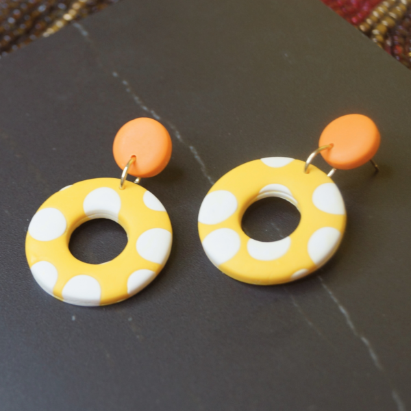 Polka Dot Donut Dangles