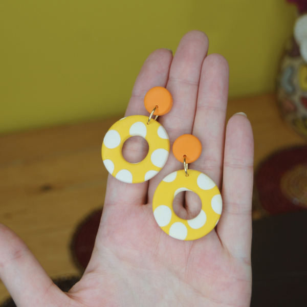 Polka Dot Donut Dangles